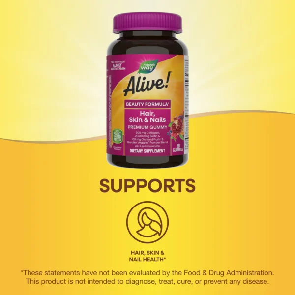 Nature's Way Alive!® Premium Hair, Skin & Nails Gummies - Image 3